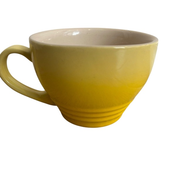 Le Creuset Yellow Ombre Bistro Mug Cappuccino Latte Coffee Cup - Picture 1 of 8